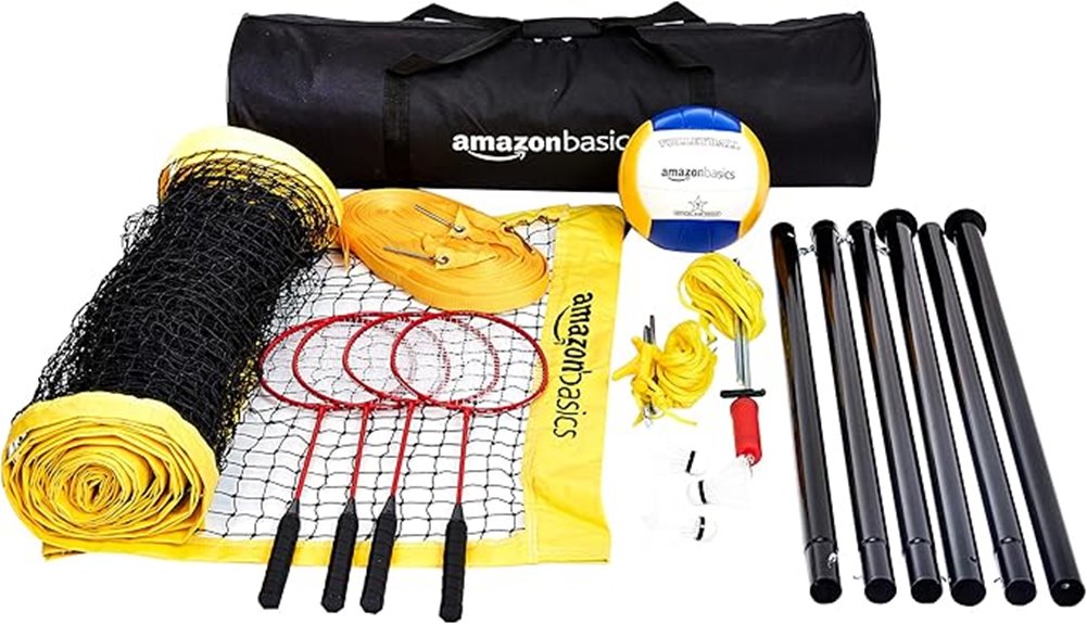 amazon basics volleyball badminton combo