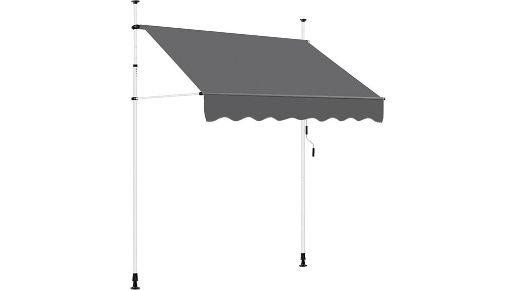 angle height adjustable awning 78x118