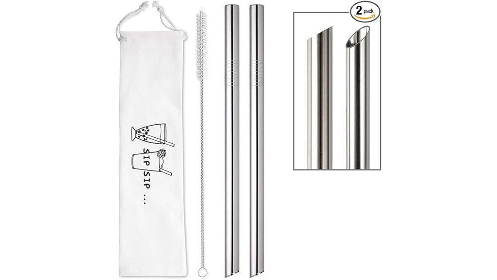 angled reusable bubble straws
