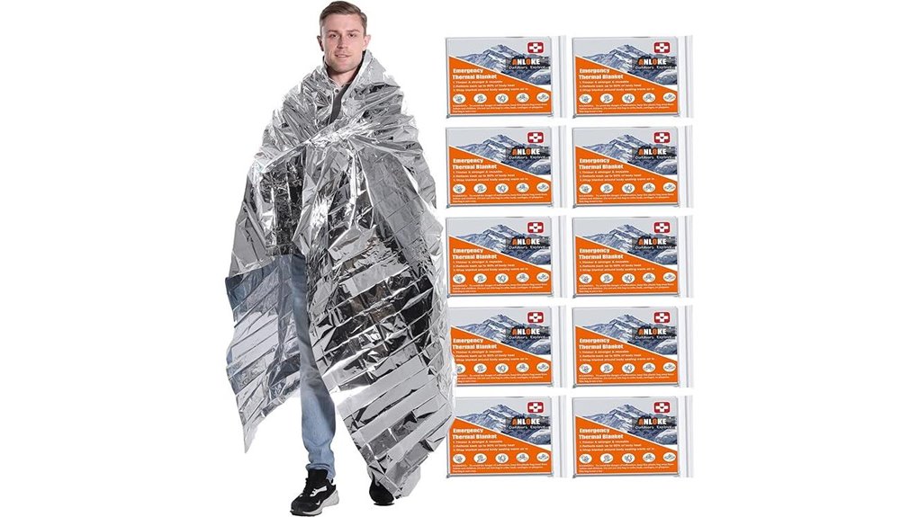 anloke mylar 10 pack blankets