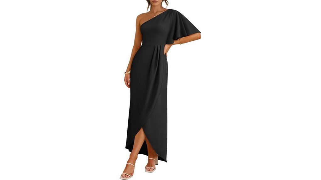 anrabess one shoulder midi