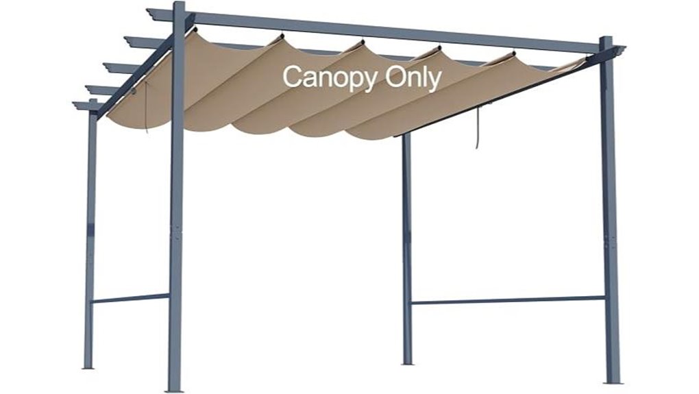 aoodor brown retractable pergola