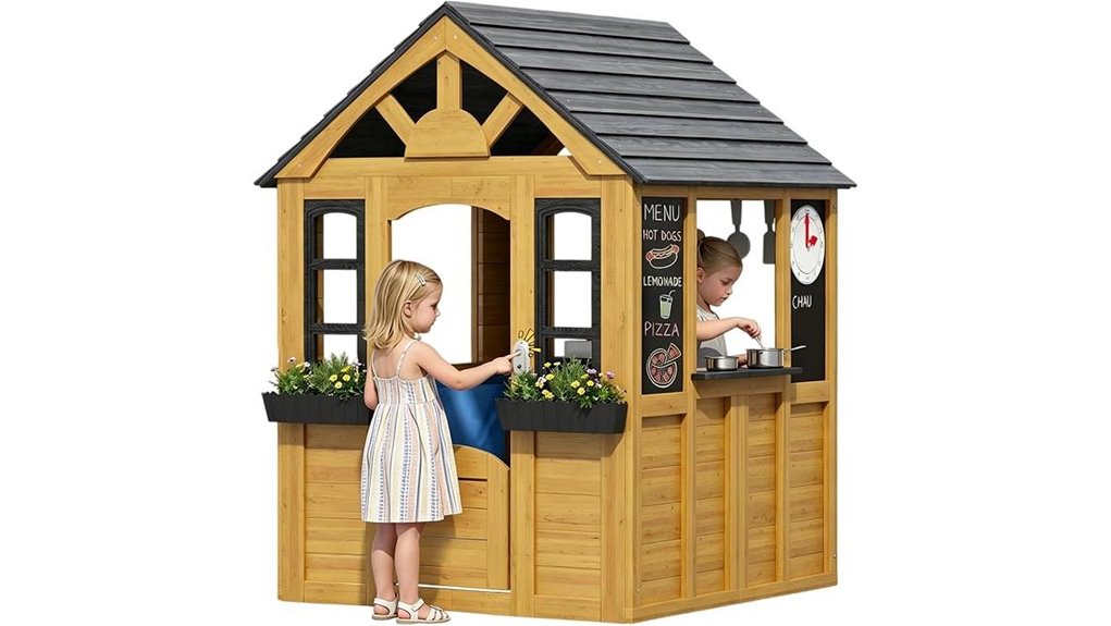 aoxun outdoor wooden playhouse