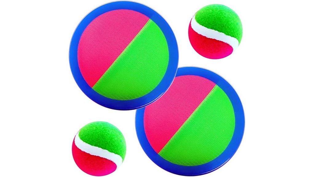 apple toss paddle ball set