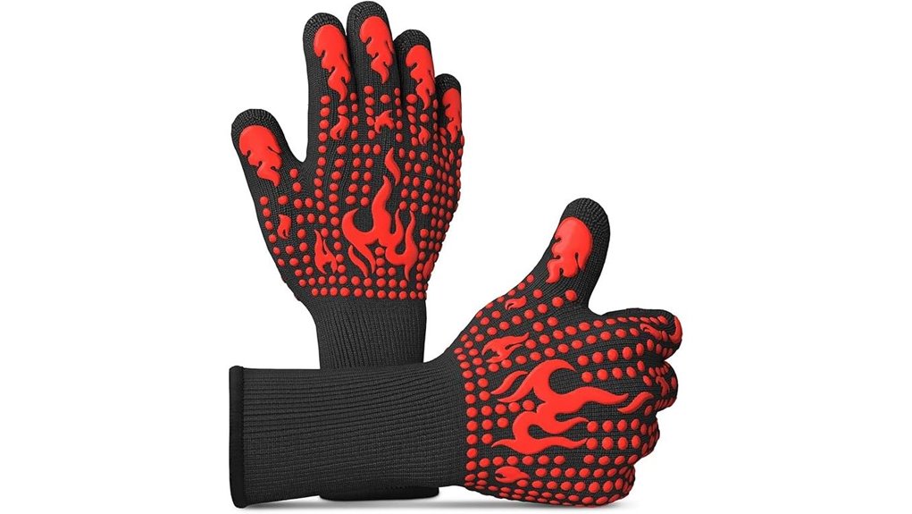 aramid heat resistant grill mitts