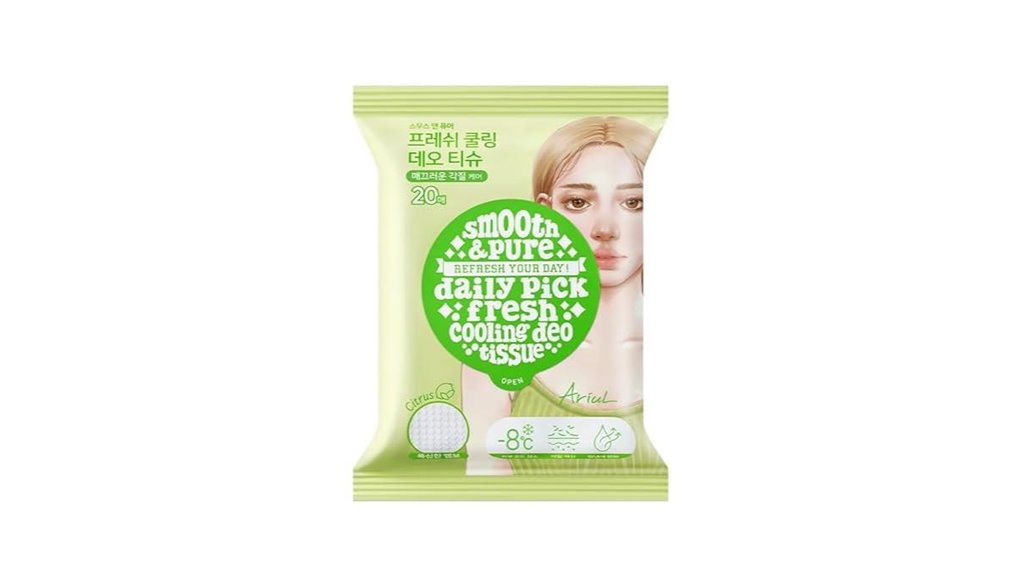 ariul cooling deodorant wipes