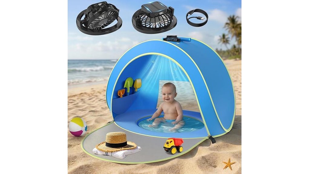 baby solar powered pop up tent