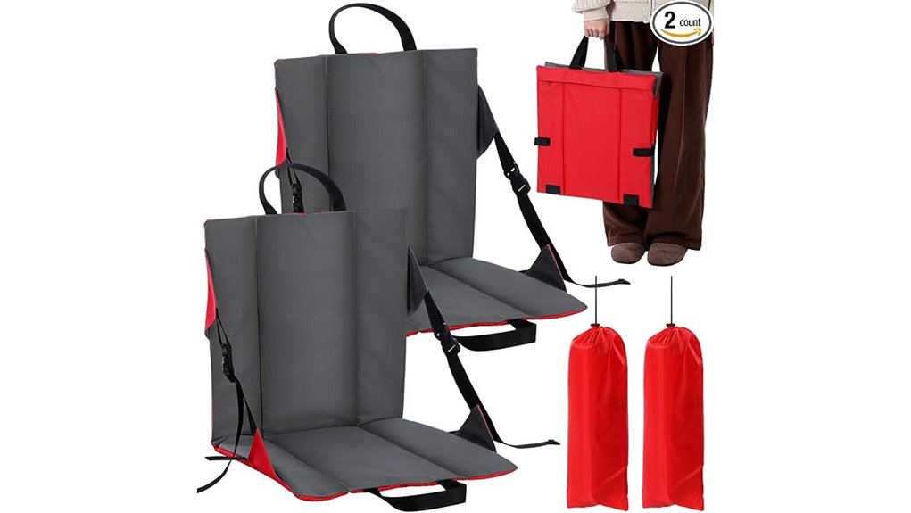 back supported foldable bleacher chairs