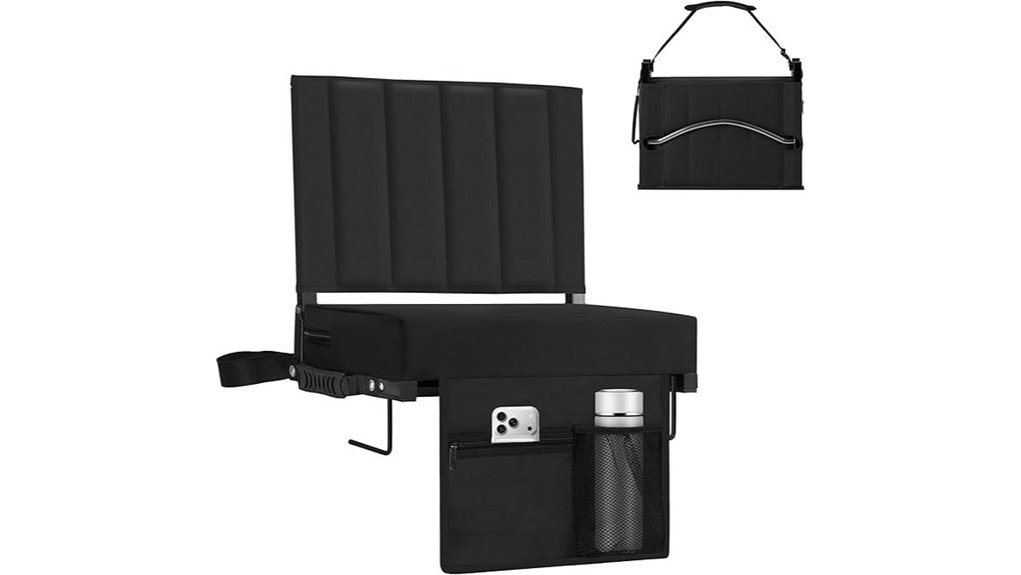 back supported portable bleacher seat