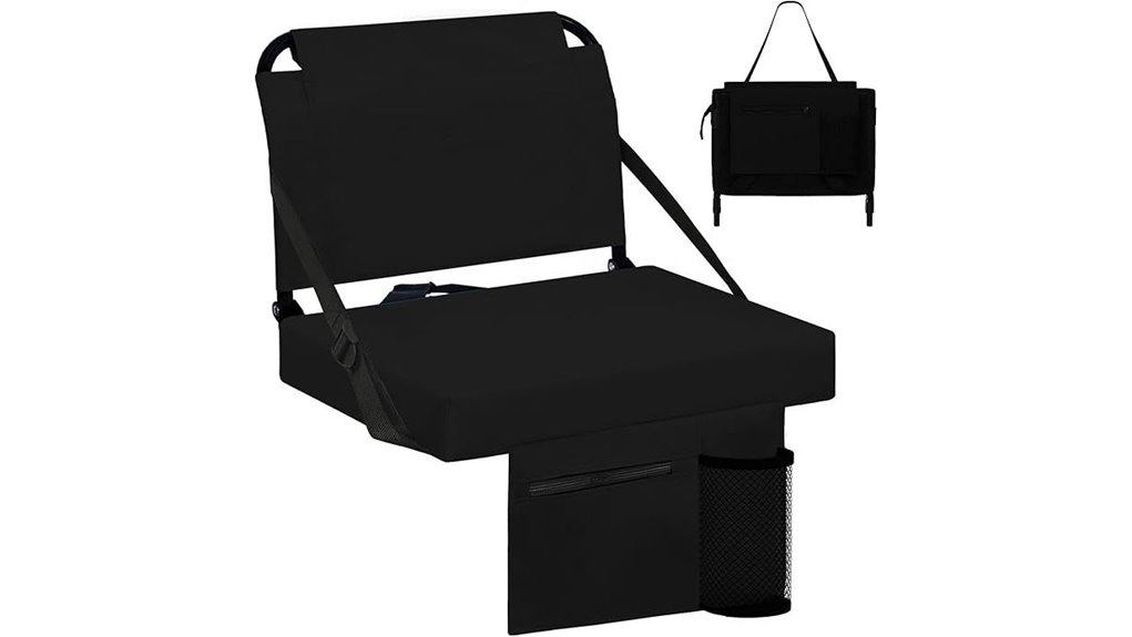 back supported stadium bleacher seat