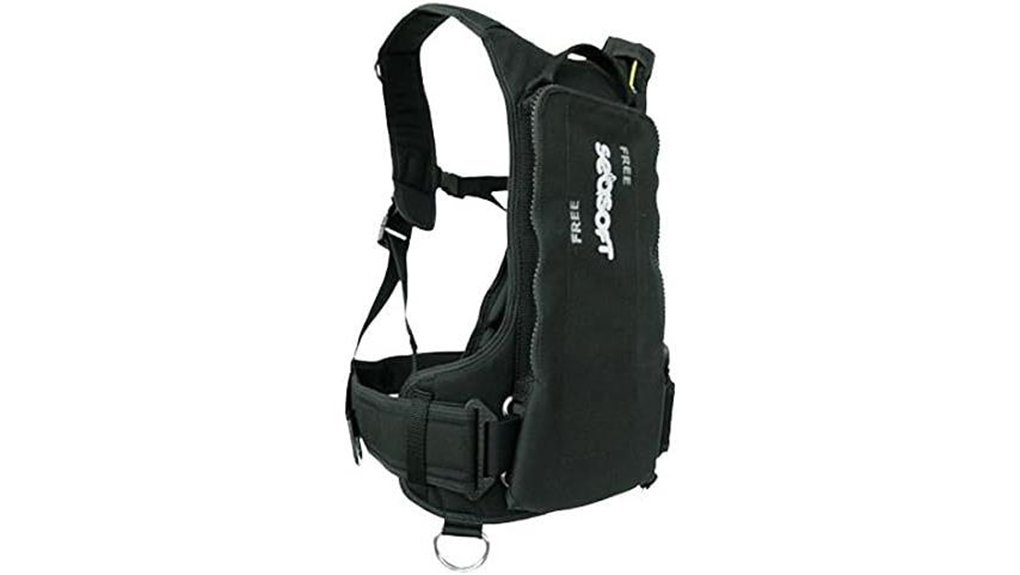 backmount integrated freediving vest