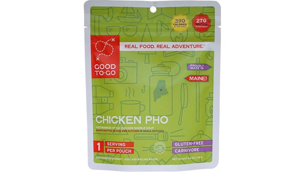 backpacking dehydrated chicken pho