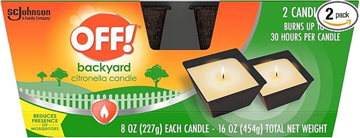 backyard citronella scented candles