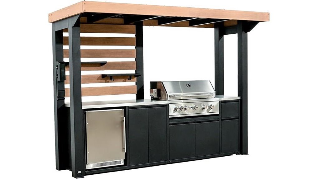 backyard fusion five burner kitchen