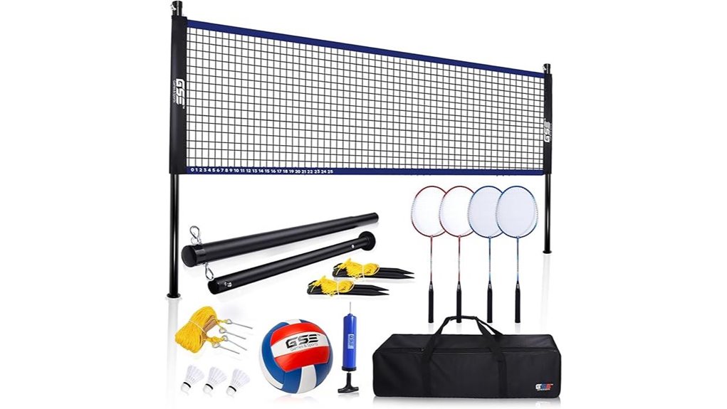 badminton volleyball combo pack