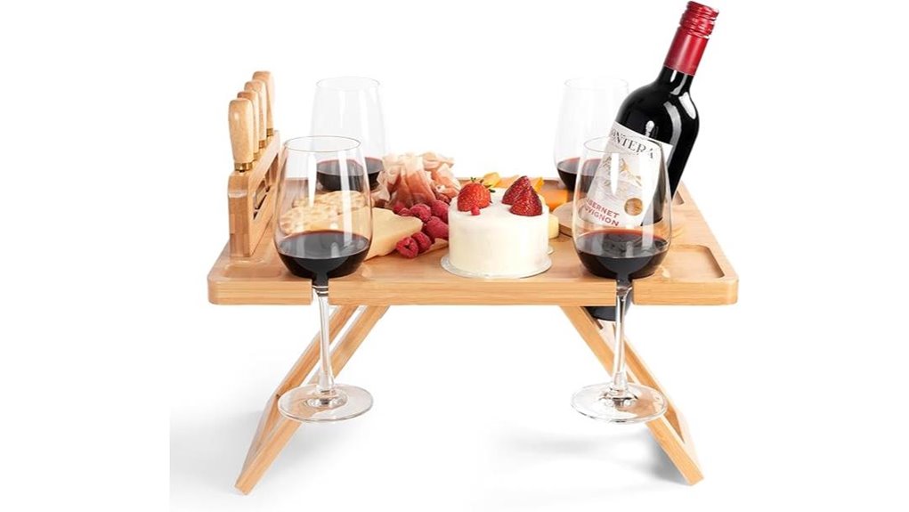 bamboo charcuterie table set
