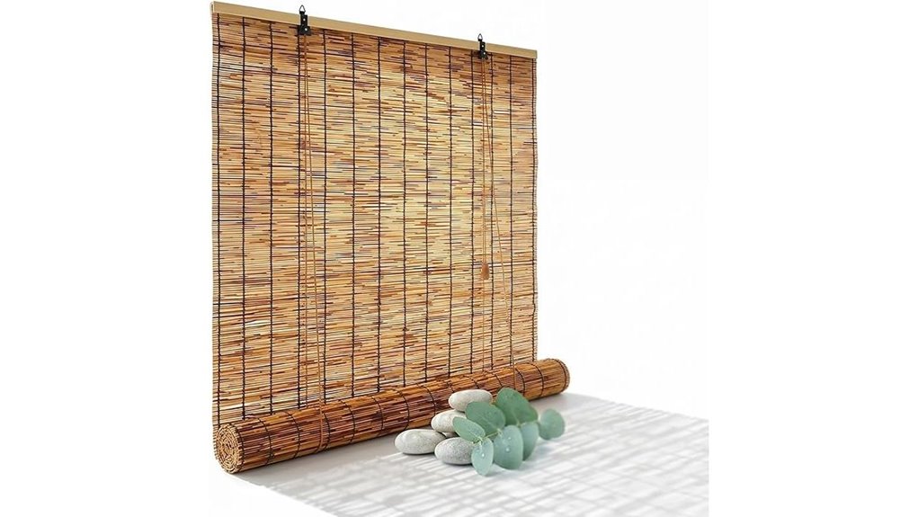 bamboo roll up light filtering