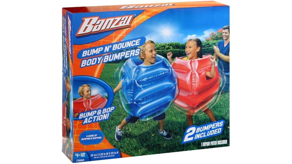 banzai body bumpers red blue