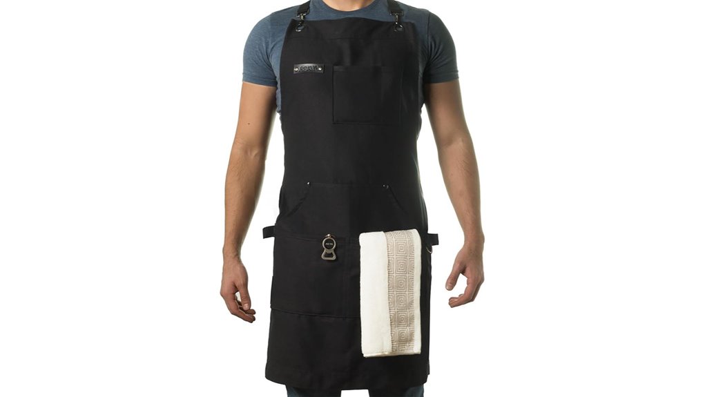 bbq apron with opener