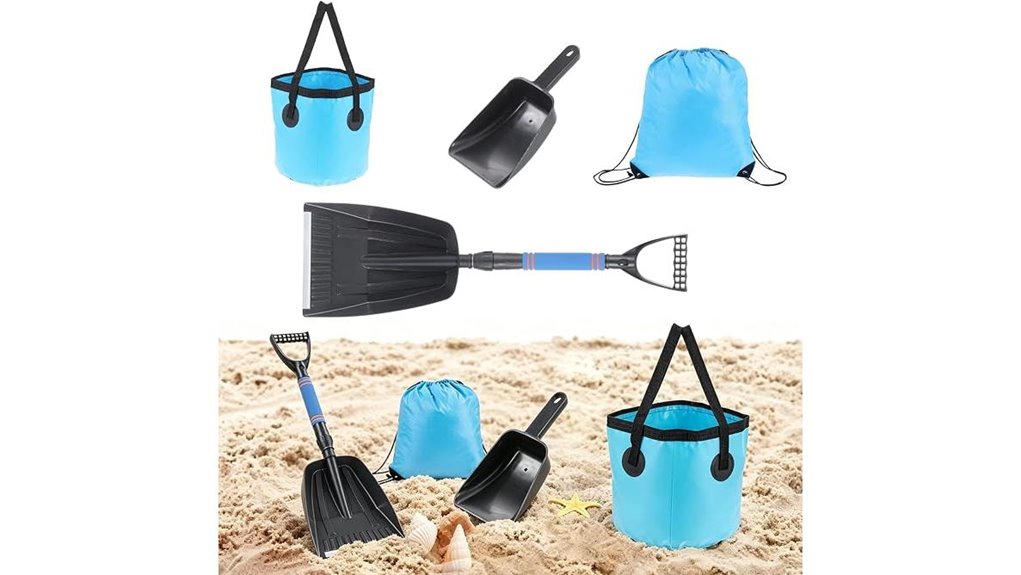 beach sandcastle kit bucket scoop bag