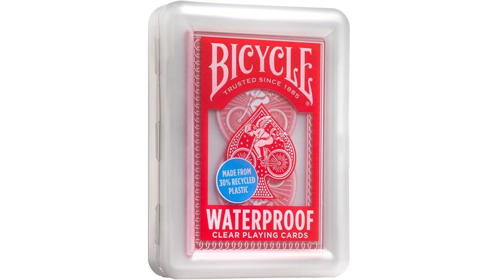 bicycle red waterproof deck