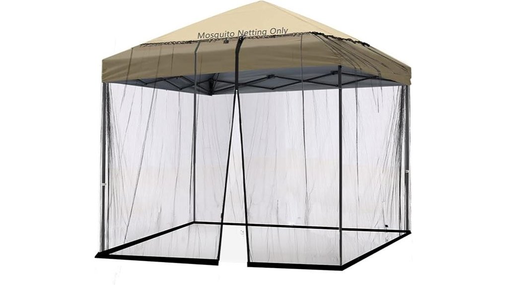 black 10x10 umbrella netting