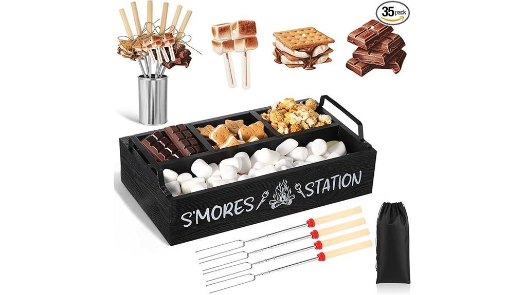 black 35 piece s mores box