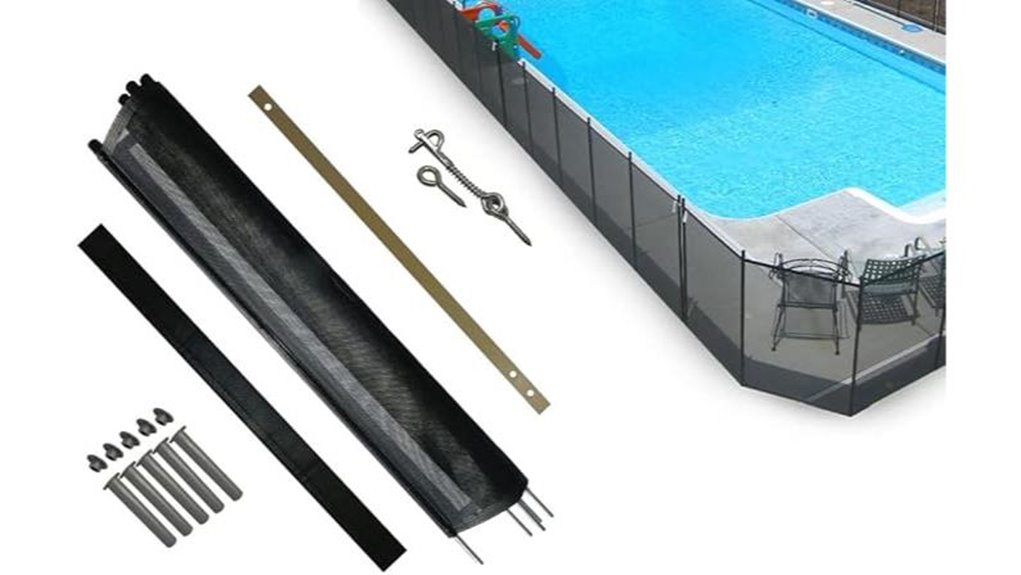 black 4x12 pool fence