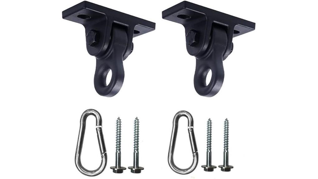 black 5000lb swing hangers