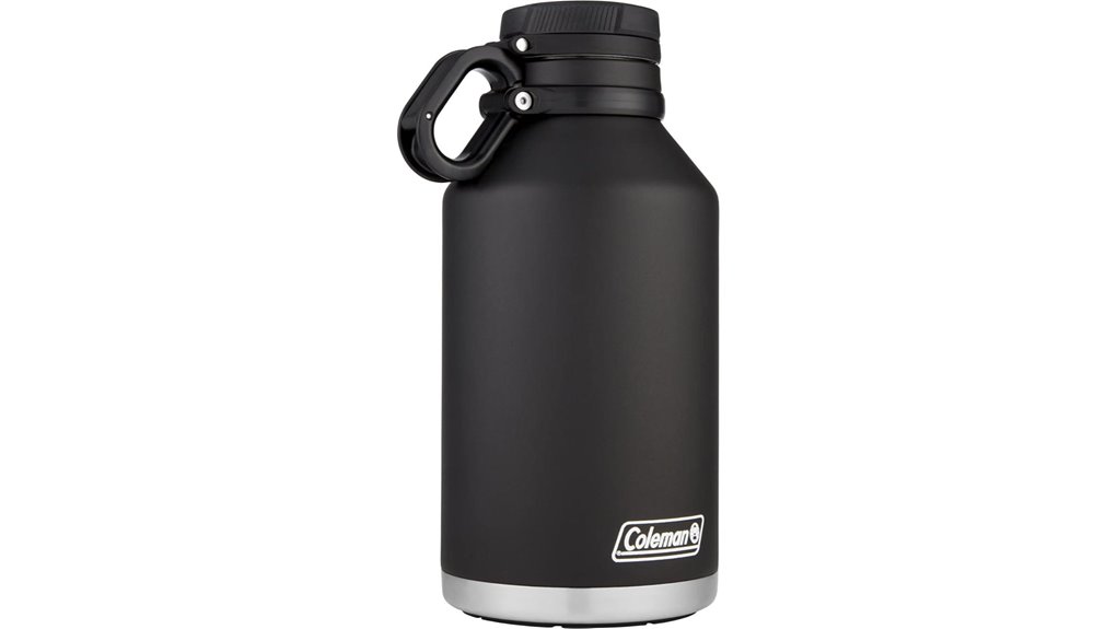 black 64oz stainless growler