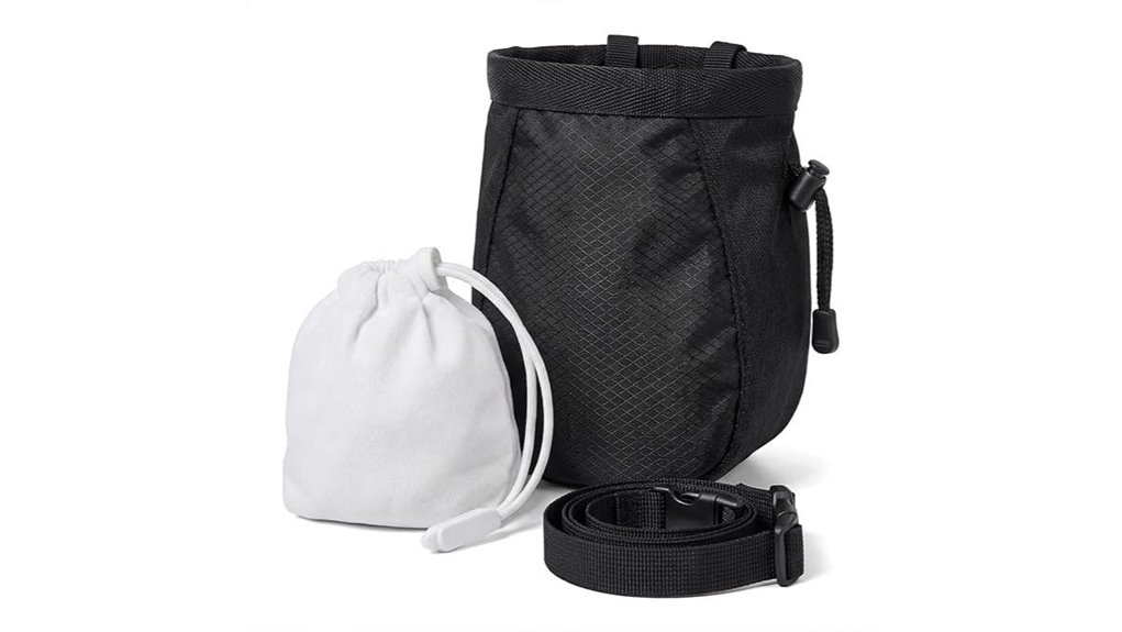 black chalk climbing bag
