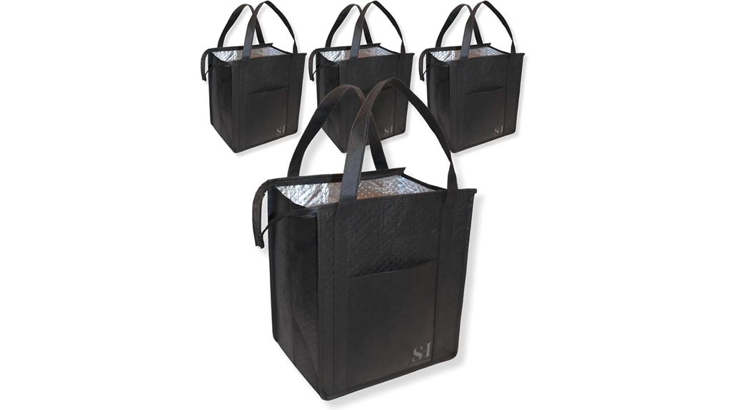 black insulated 4 pack bags