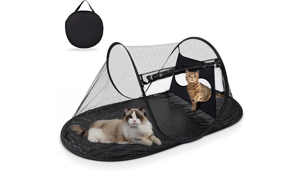 black removable cat tent