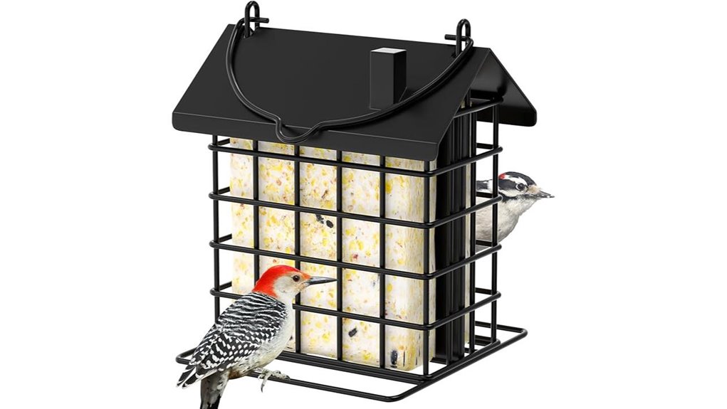 black weather resistant suet feeder