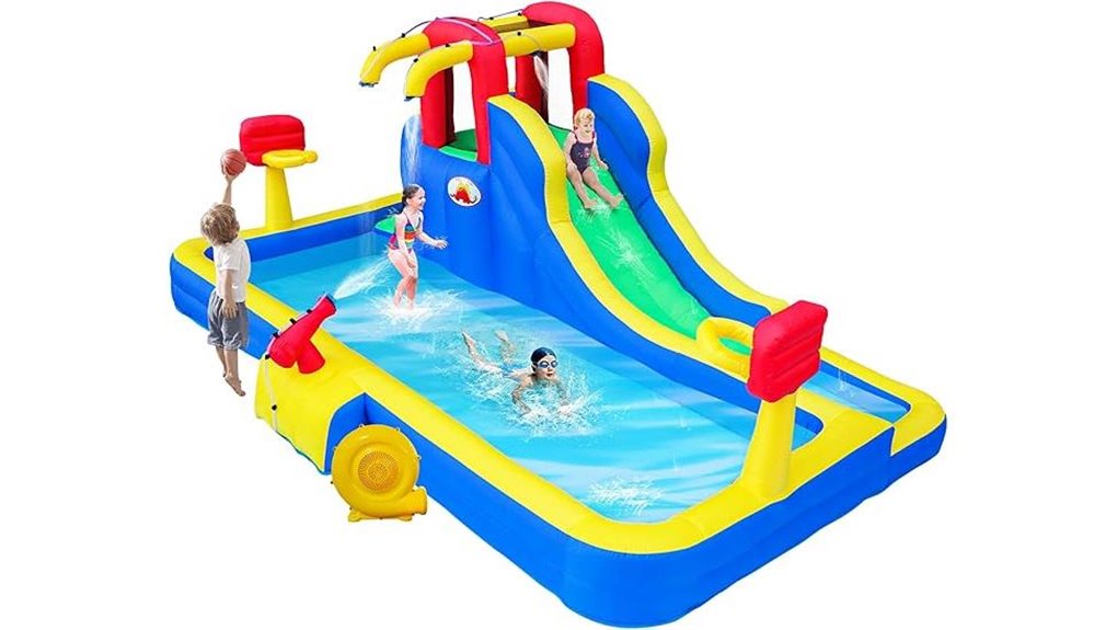 blowing basketball water park