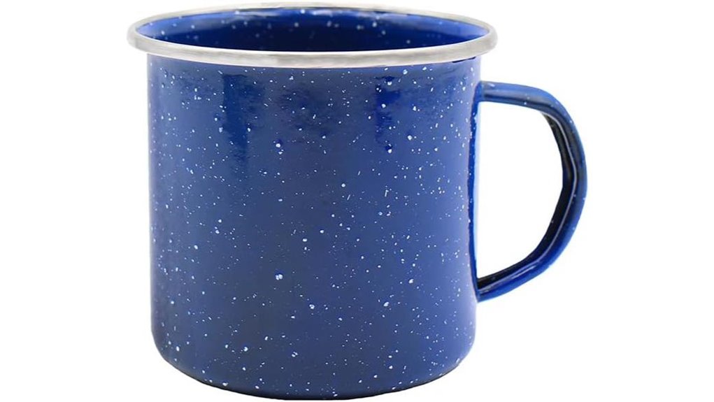 blue 12oz enamel grip