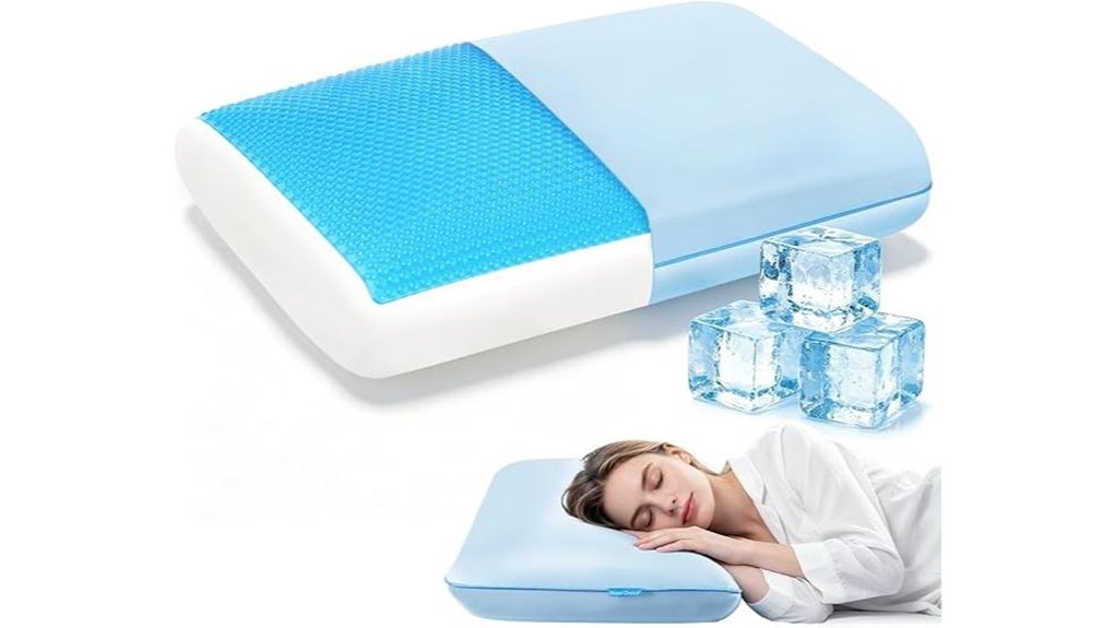 blue cooling gel pillow