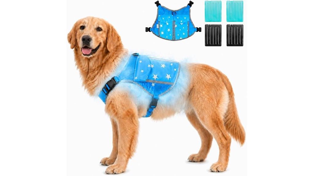 blue cooling vest harness