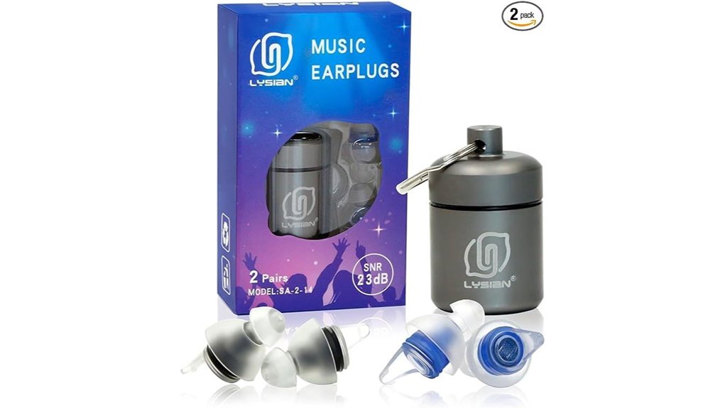 blue lysiian 23db earplugs