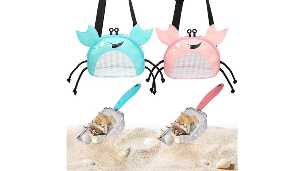 blue pink crab beach gear