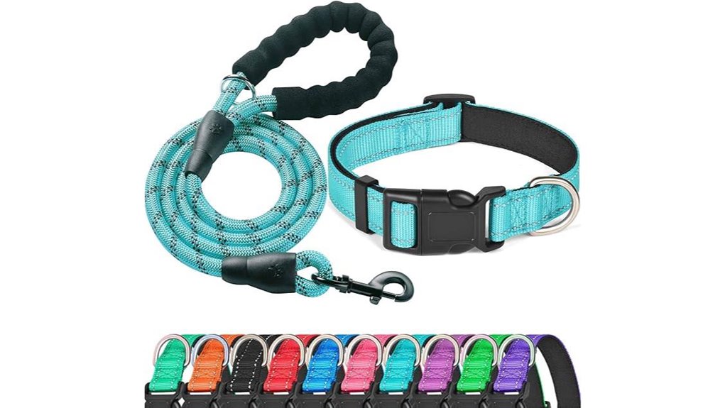 blue reflective neoprene collar