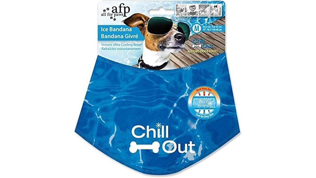 blue reusable cooling bandana