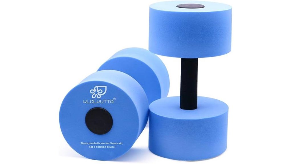 blue water dumbbells resistance