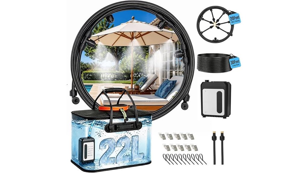 bluepro 50ft misting 5 8gal