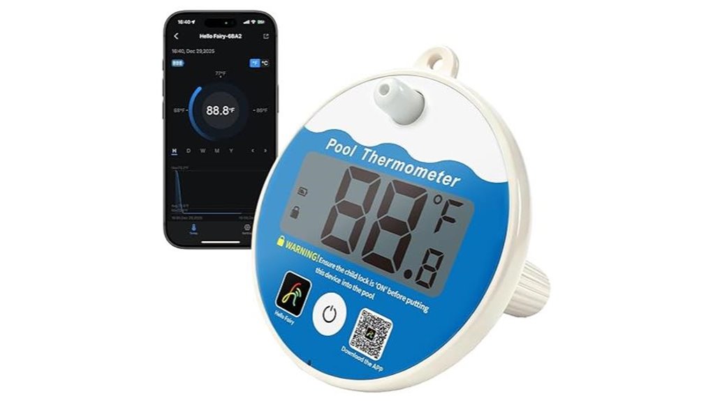 bluetooth floating pool thermometer