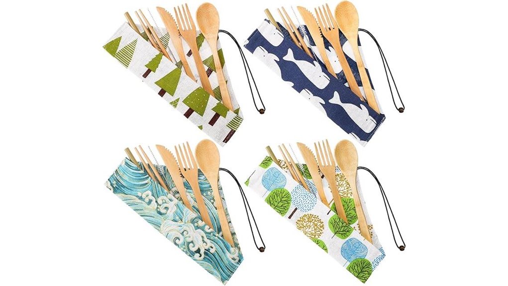 boao bamboo 4 pack utensils