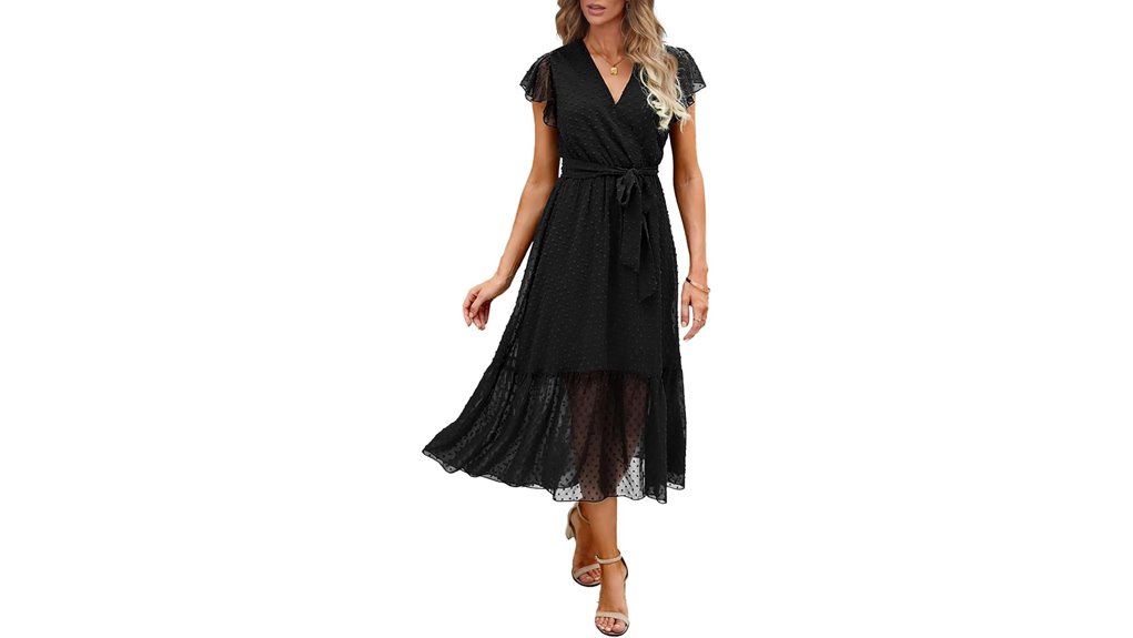 boho floral wrap v neck