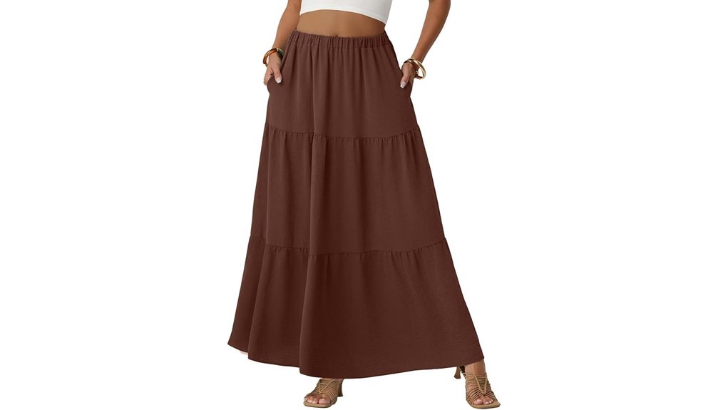 boho maxi skirt pockets
