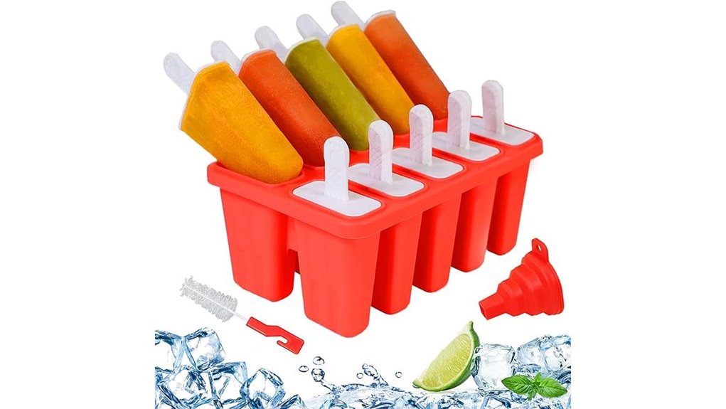 bpa free 10 cavity silicone popsicle