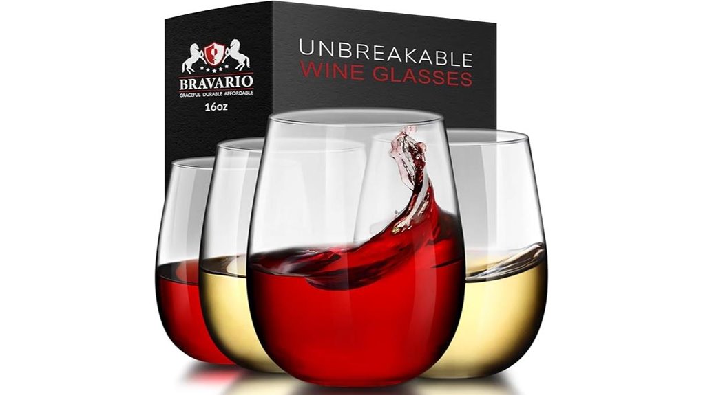 bravario unbreakable stemless set